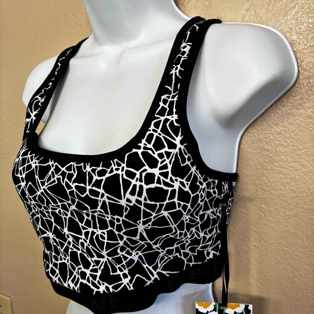 Diane Von Furstenberg x Target Cracked Glass Racerback Sports Bra Size M - Picture 5 of 10